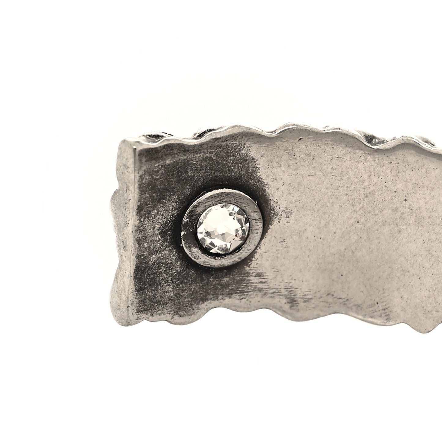 Metal Lion Mane Cuff Bracelet S Aged Silver