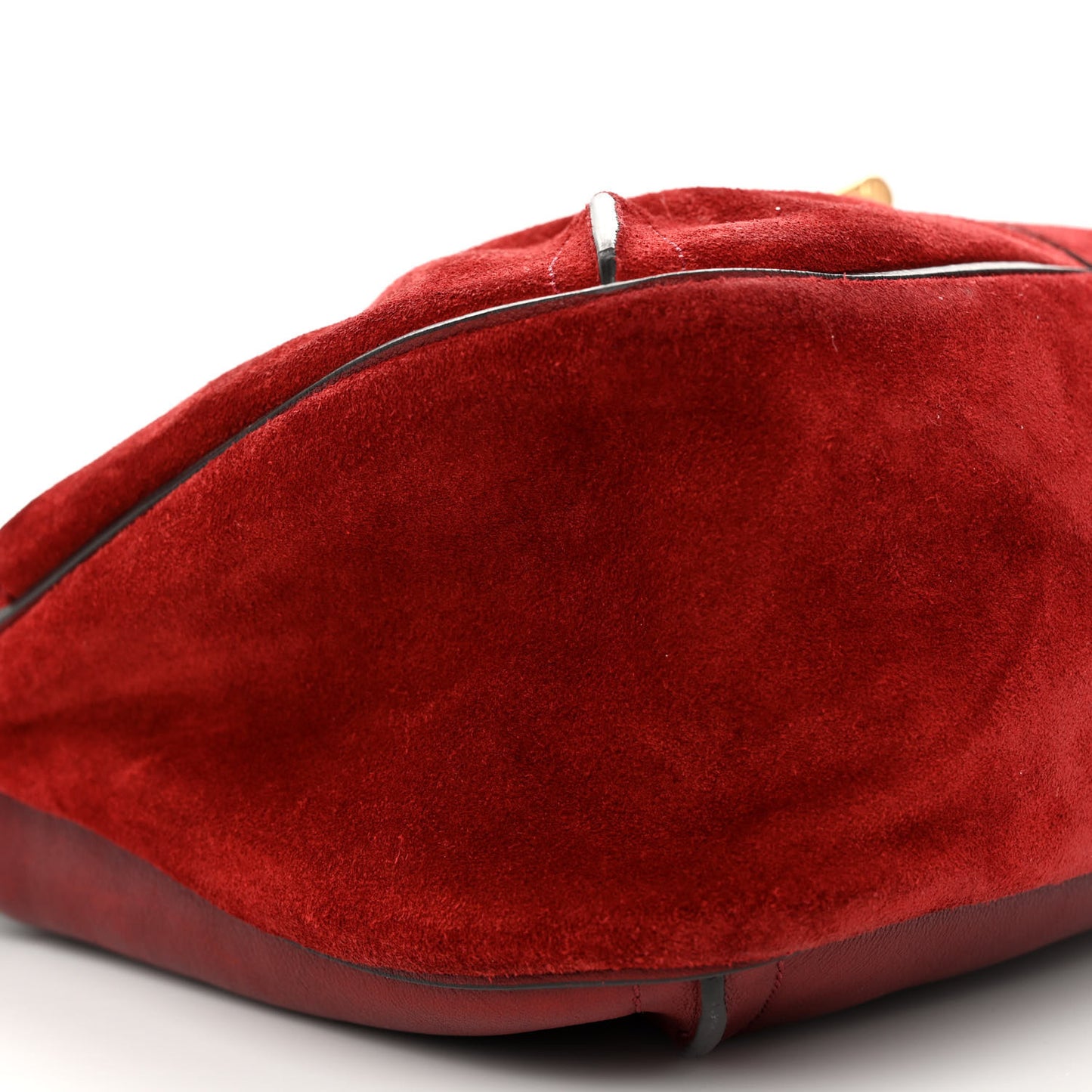 Suede Embellished Medium Lexa Shoulder Bag Sienna Red