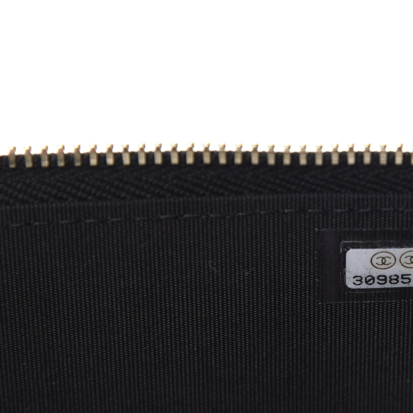 Raffia Jute Striped Small Vanity Case With Chain Black Beige