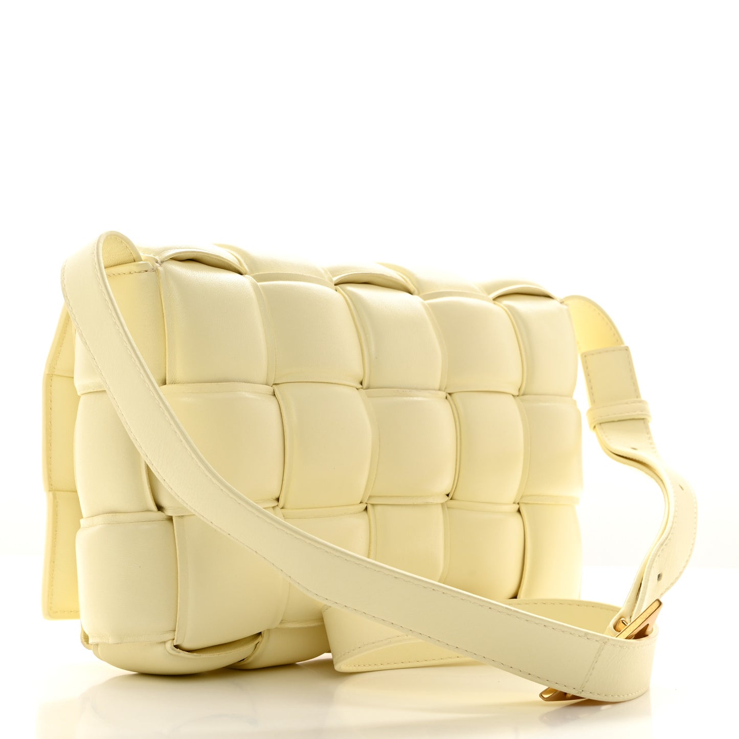 Nappa Maxi Intreccio Padded Cassette Crossbody Bag Zest
