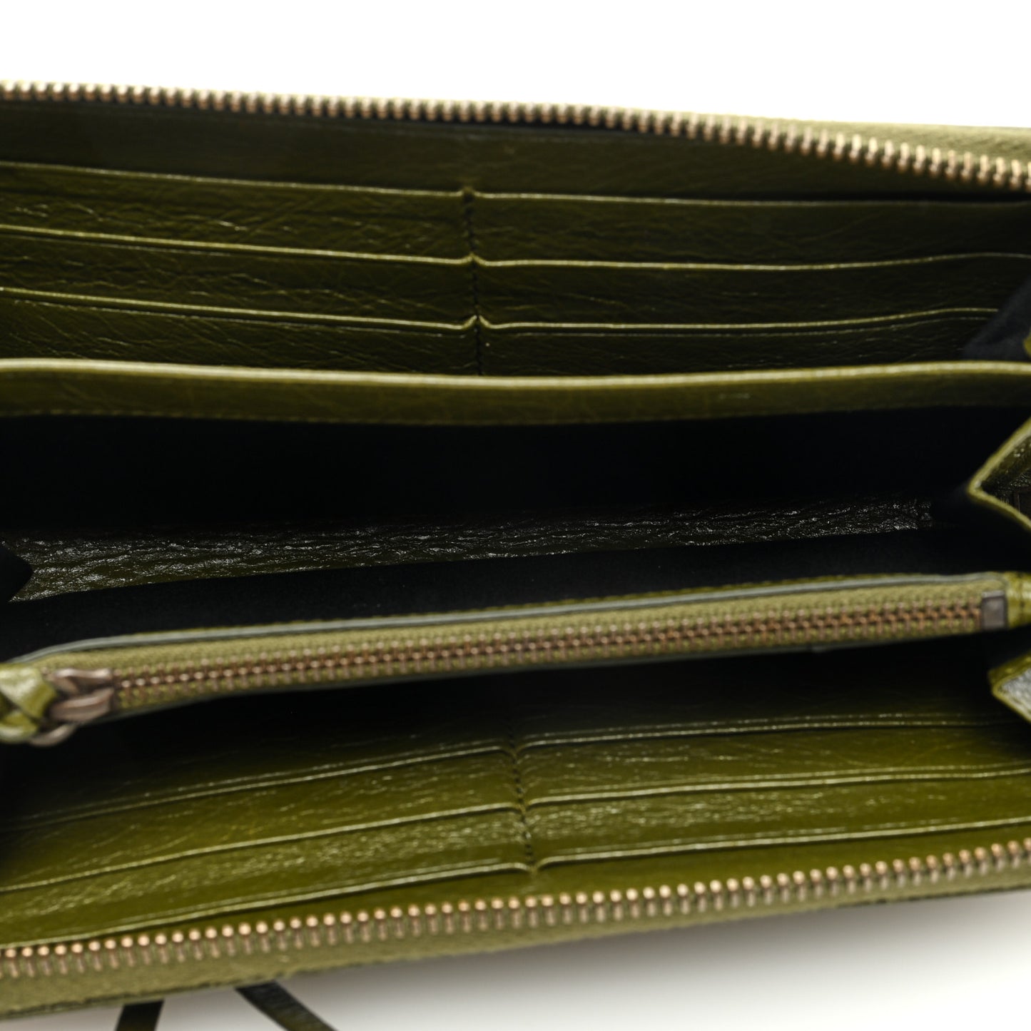 Agneau Giant 12 Gold Hardware Continental Zip Around Wallet Vert Veronese