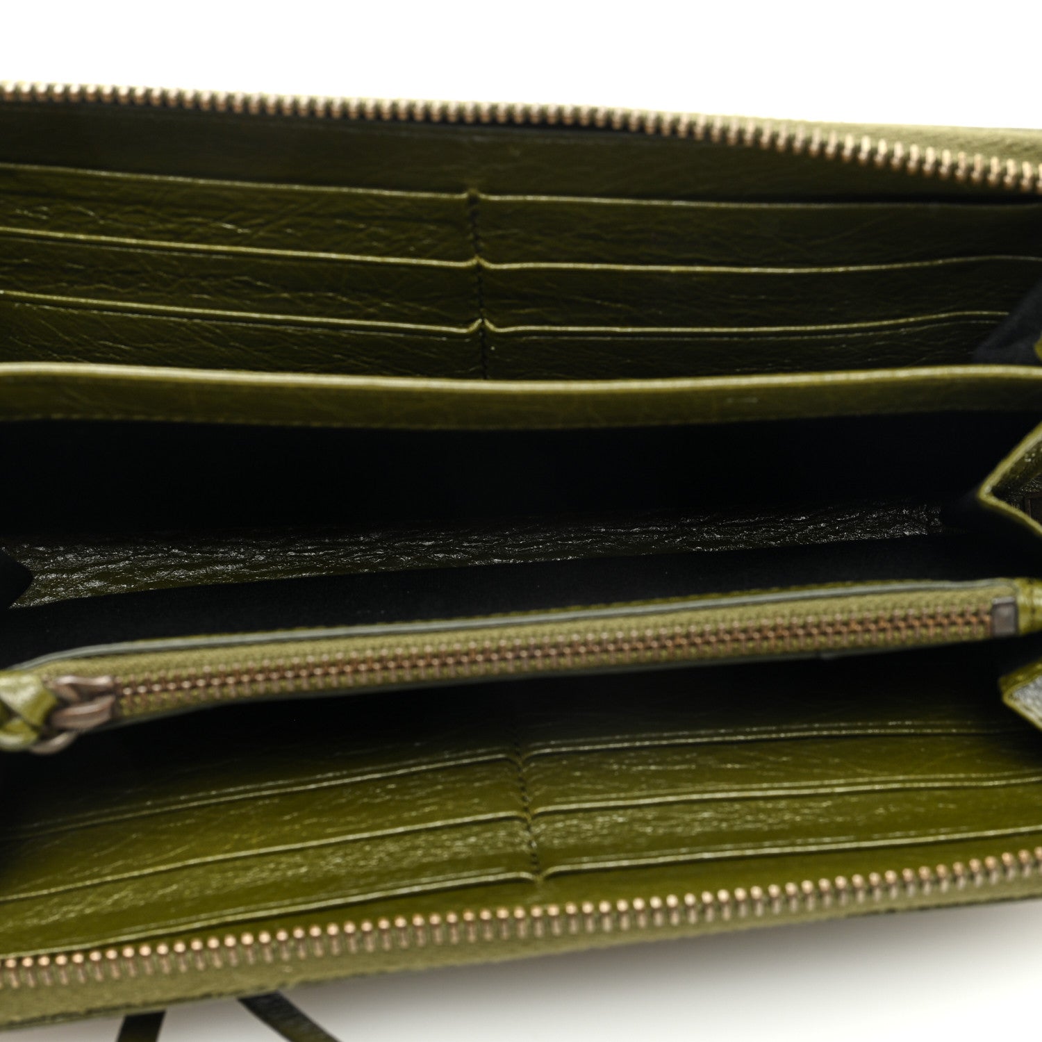 Balenciaga Agneau Giant 12 Gold Hardware Continental Zip Around Wallet Vert Veronese 5 of 6