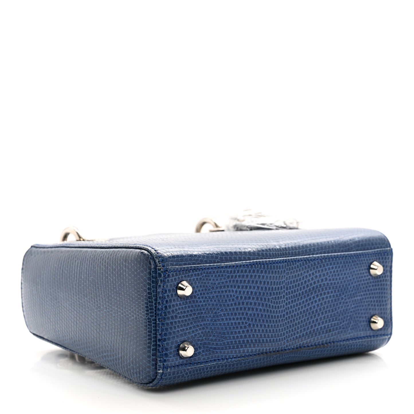 Lizard Swarovski Crystal Mini Lady Dior Blue