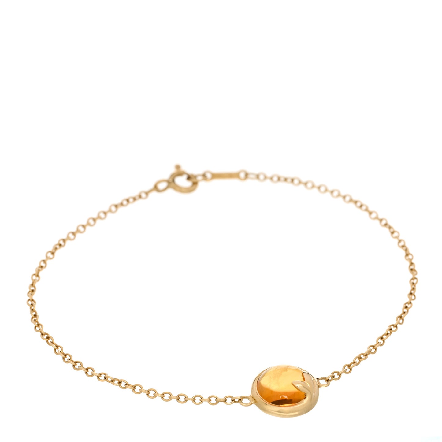 18K Yellow Gold Citrine Paloma Picasso Olive Leaf Bracelet