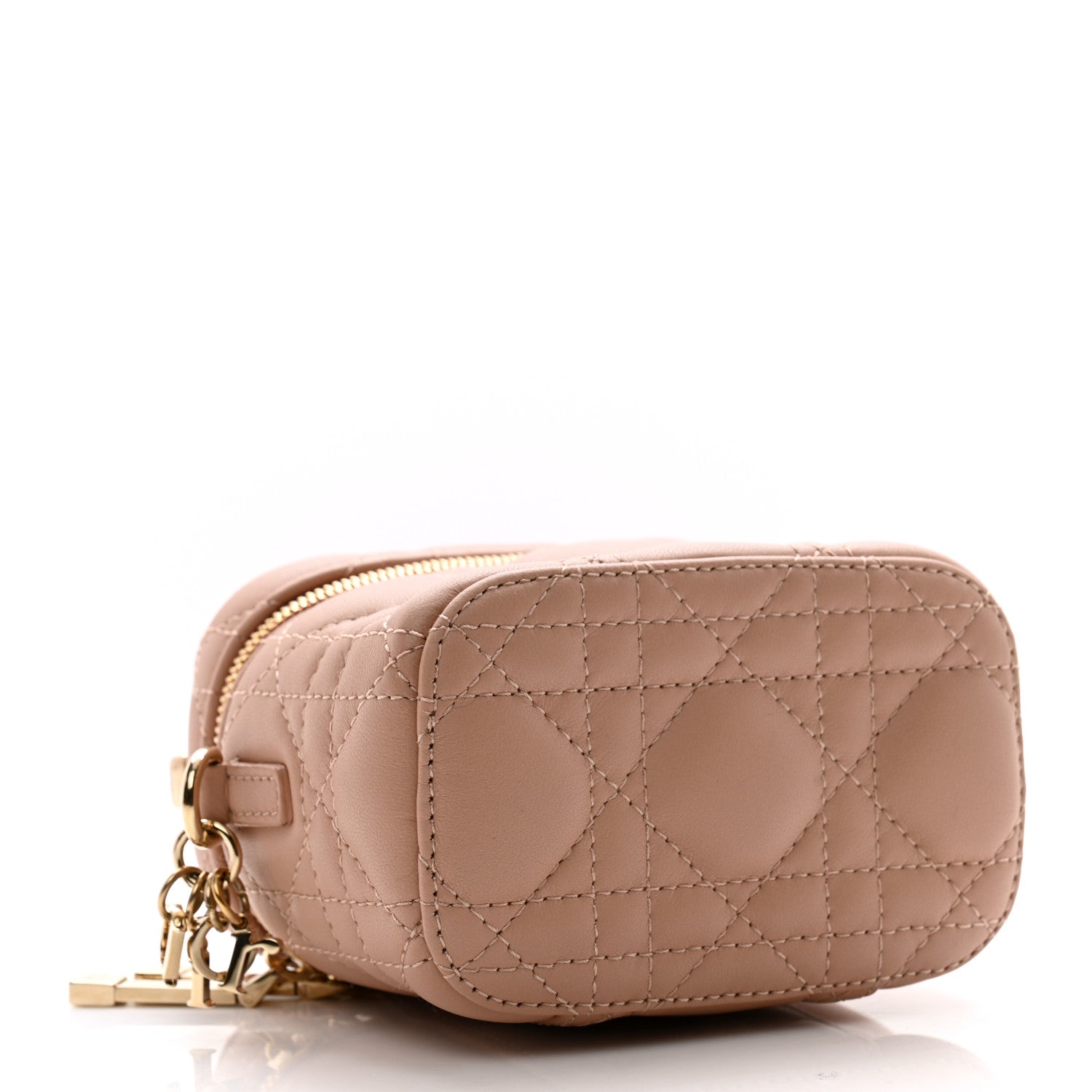 Christian Dior Lambskin Cannage Micro Lady Dior Vanity Case Rose Des Vents 4 of 12