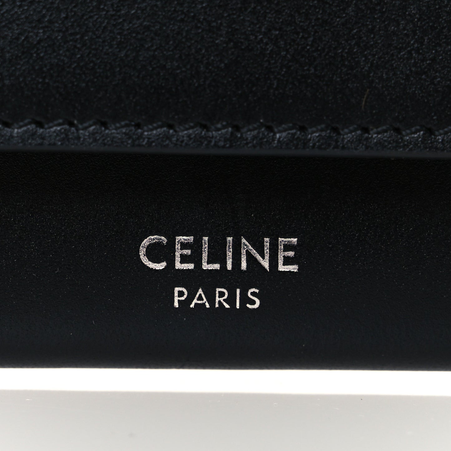 Smooth Calfskin Biker Wallet On Chain Black