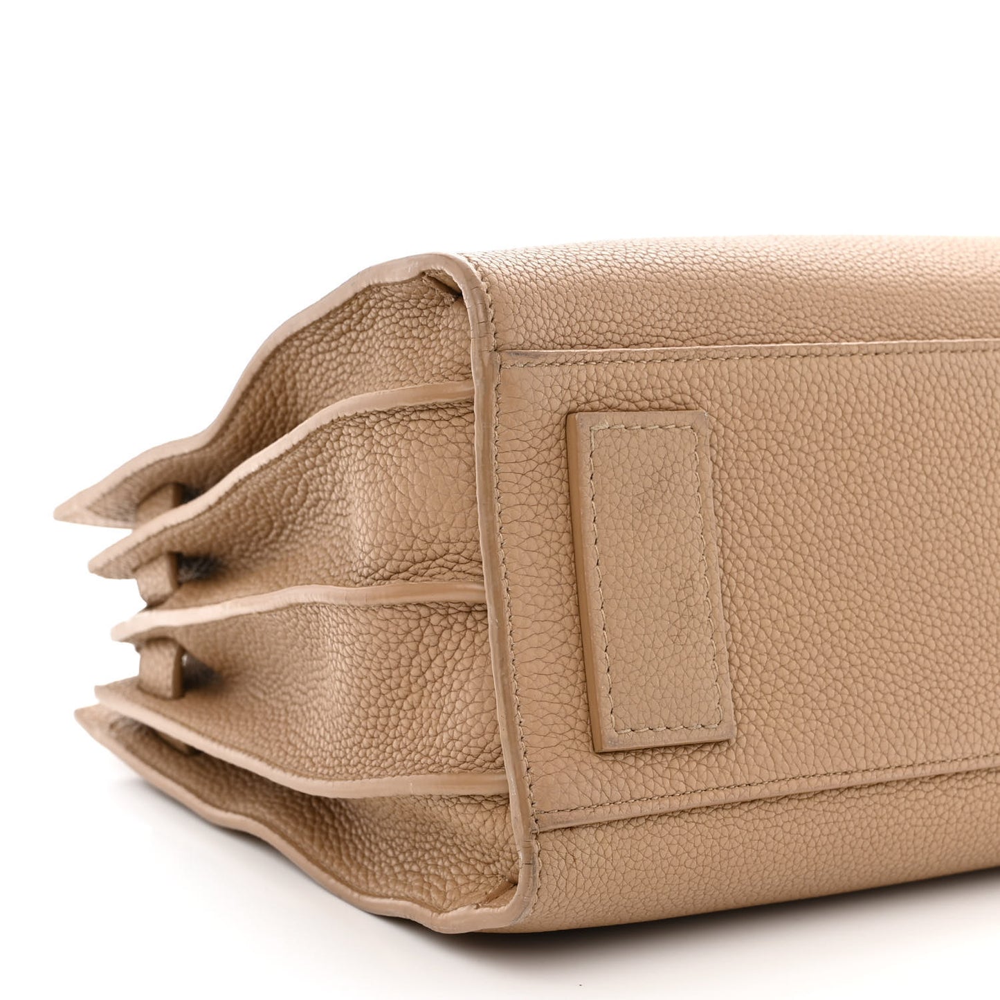 Grained Calfskin Baby Sac De Jour Souple Dark Beige
