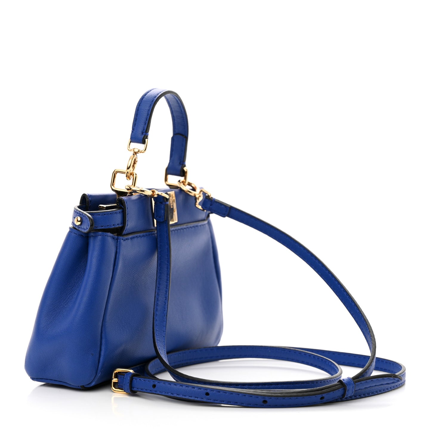 Shiny Nappa Micro Peekaboo Iconic Satchel Bleuette