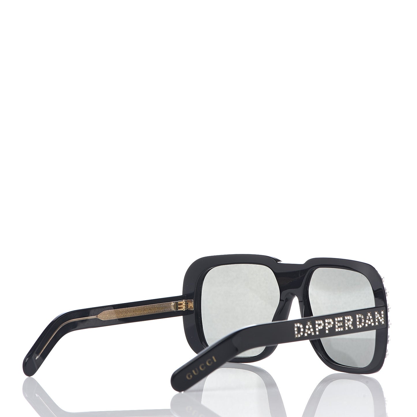 X DAPPER DAN Acetate Crystal Sunglasses GG0427S Black