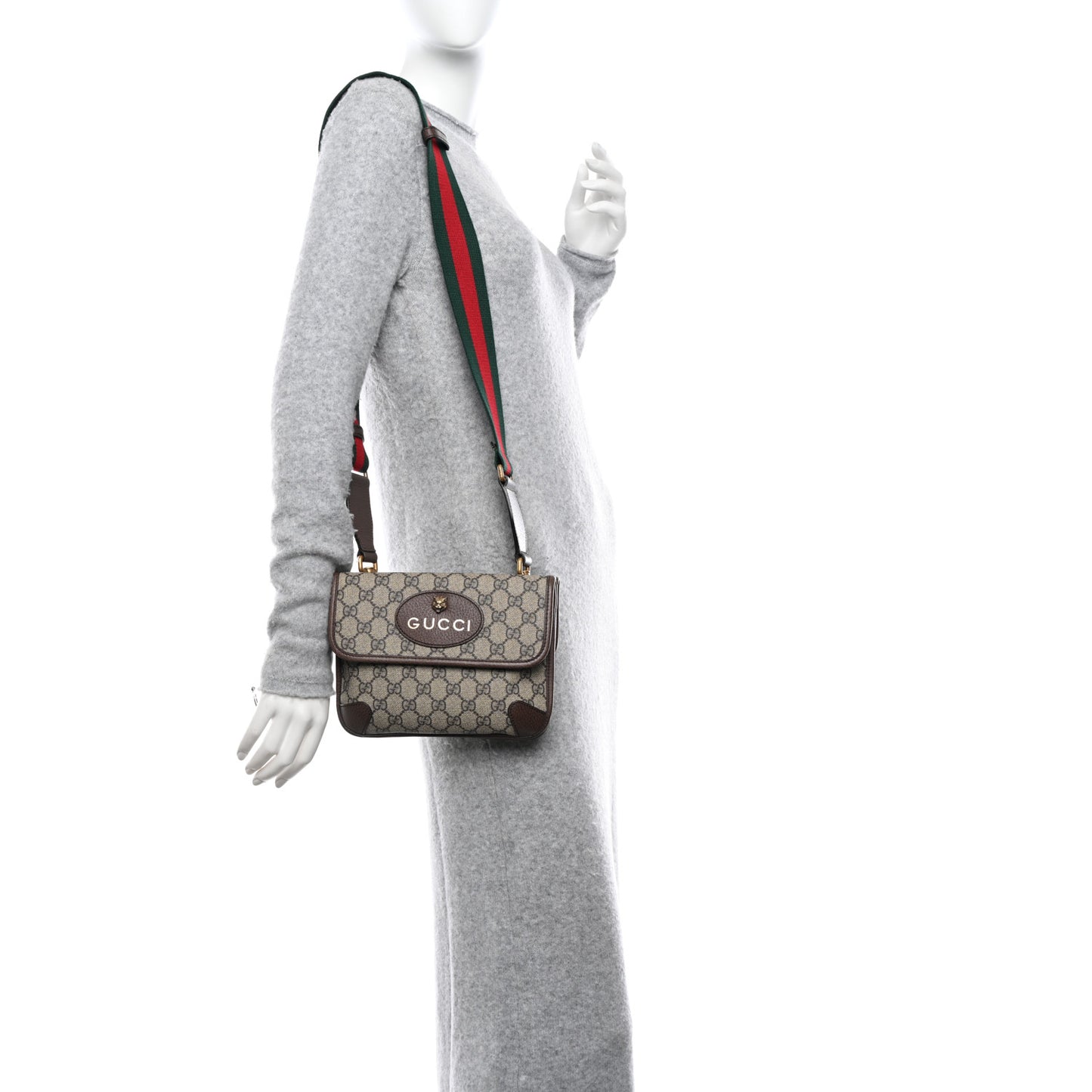Soft Grained Calfskin Sangle Bucket Bag Taupe