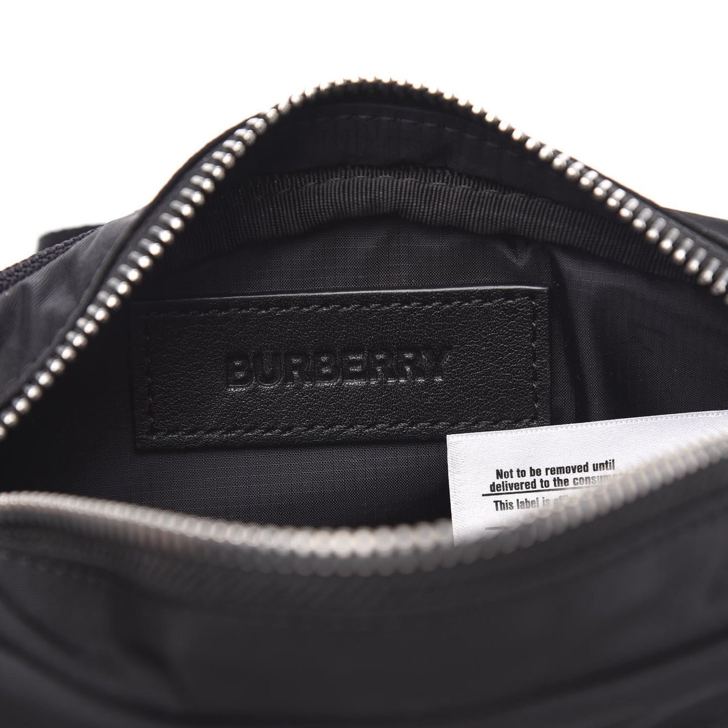 Econyl Logo Print Small Cannon Bum Bag Black