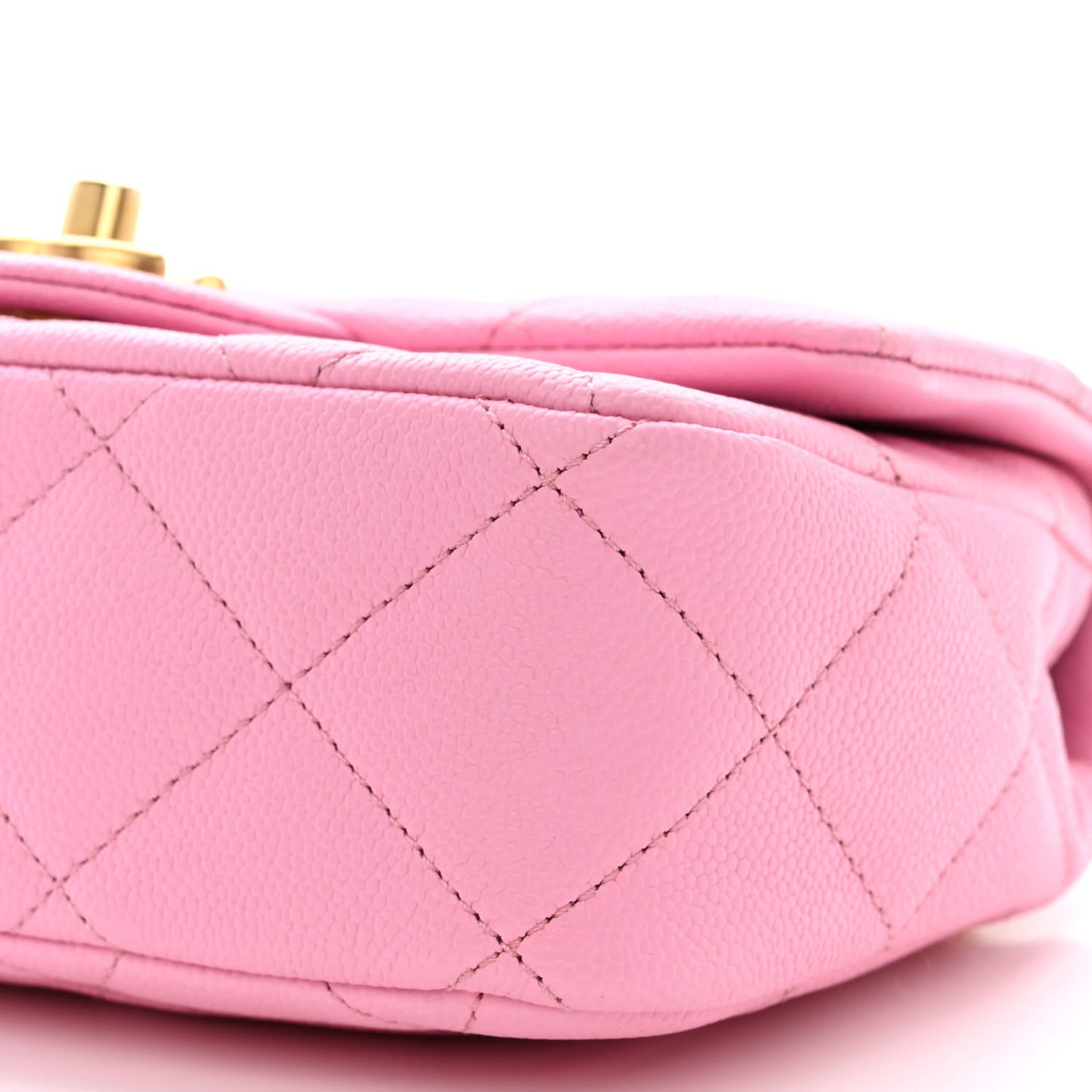 Caviar Quilted Mini Sweetheart Flap Lilac