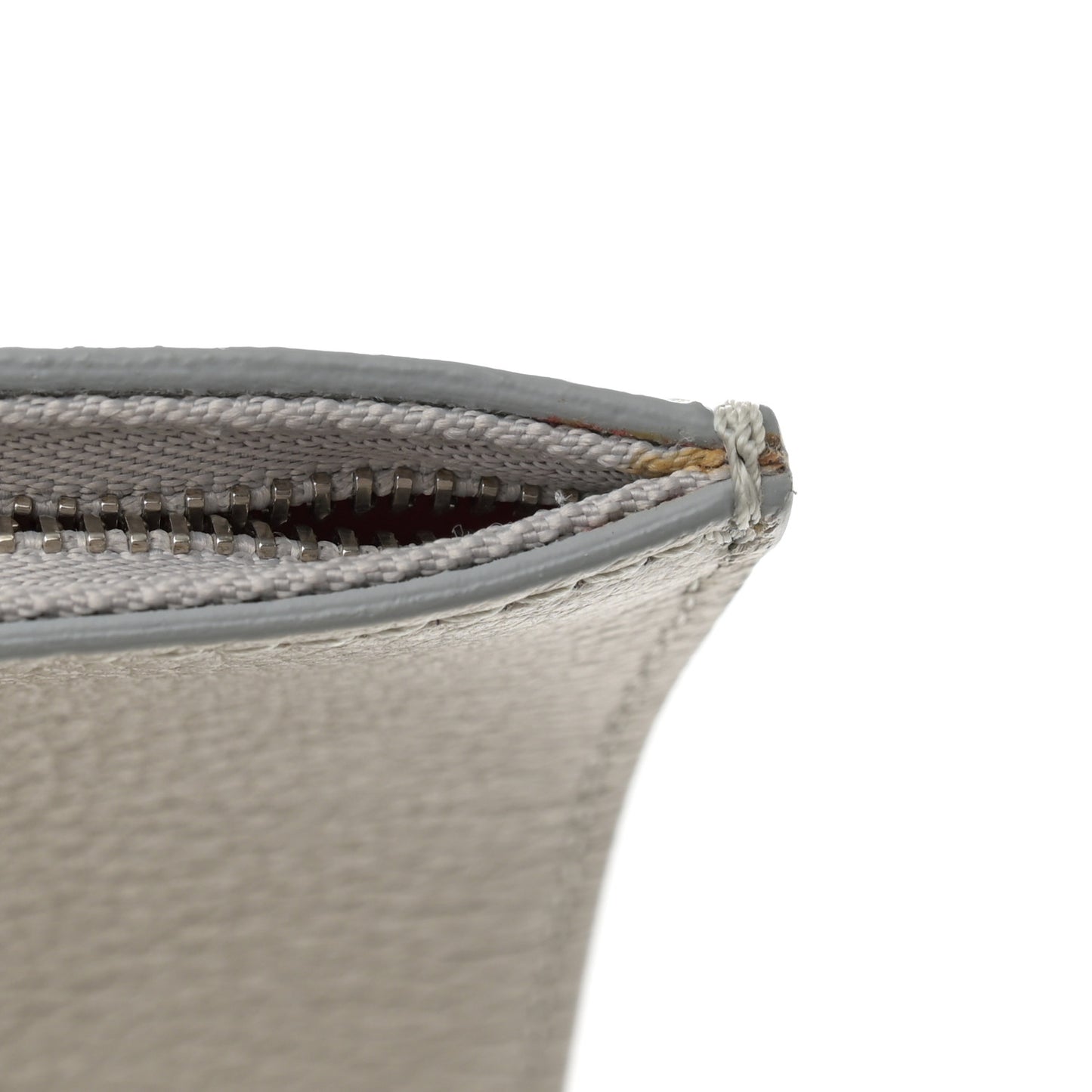 Calfskin Spikes Small East West Cabata Tote Light Grey