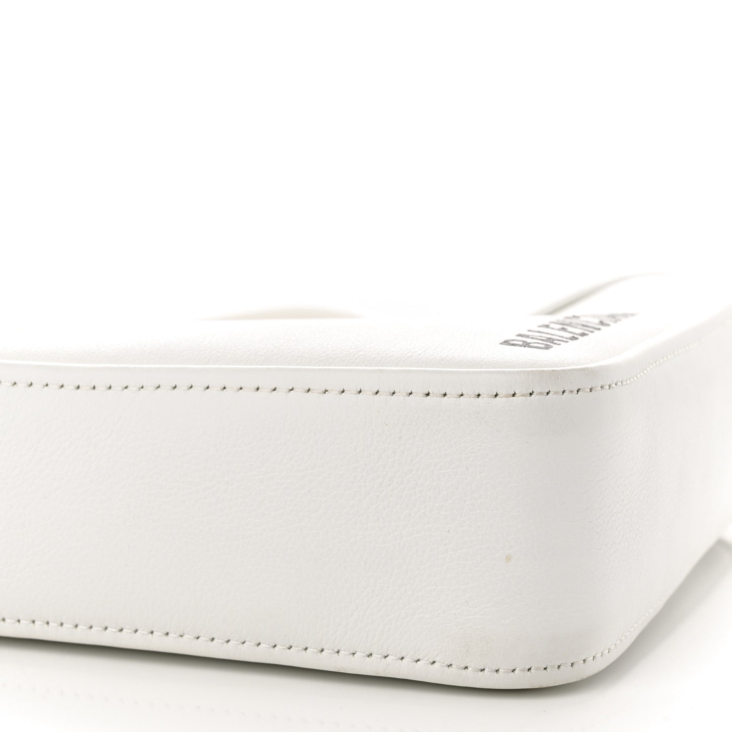 Calfskin S Triangle Duffle White
