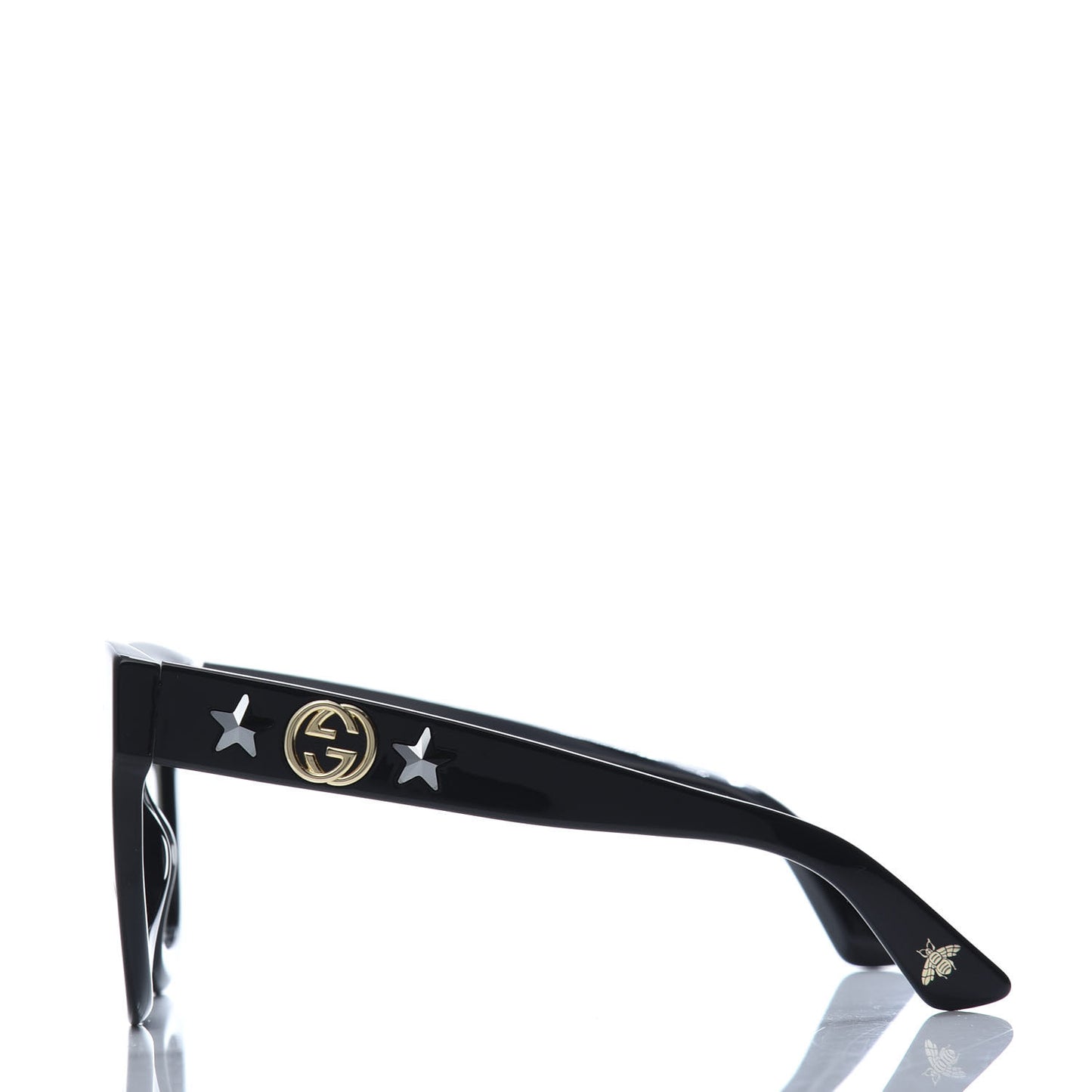 Round Frame Star Sunglasses GG0208S Black