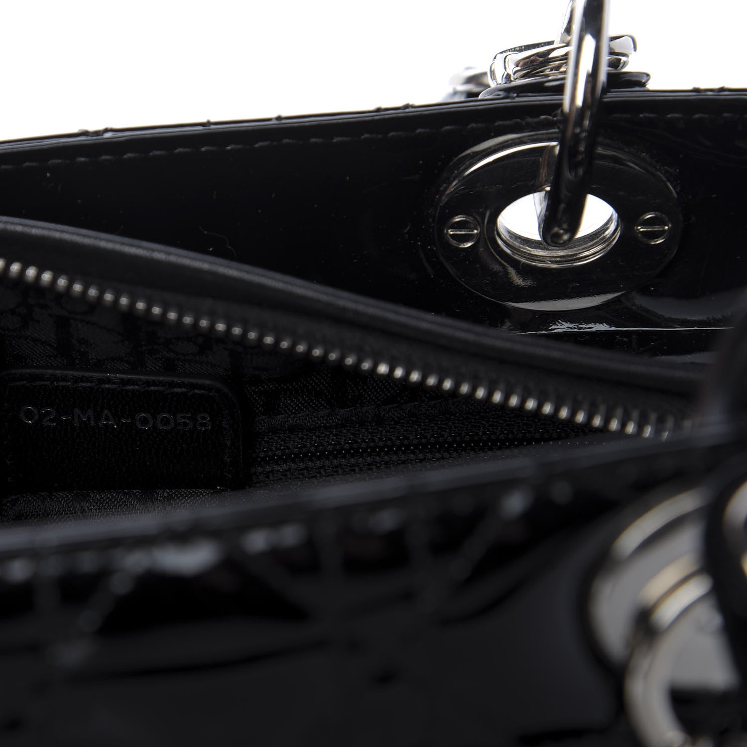 Christian Dior Patent Cannage Medium Lady Dior Black 9 of 9