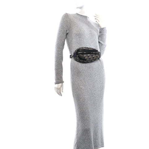 Grained Calfskin Oblique Scarab Sling Bag Blue Black