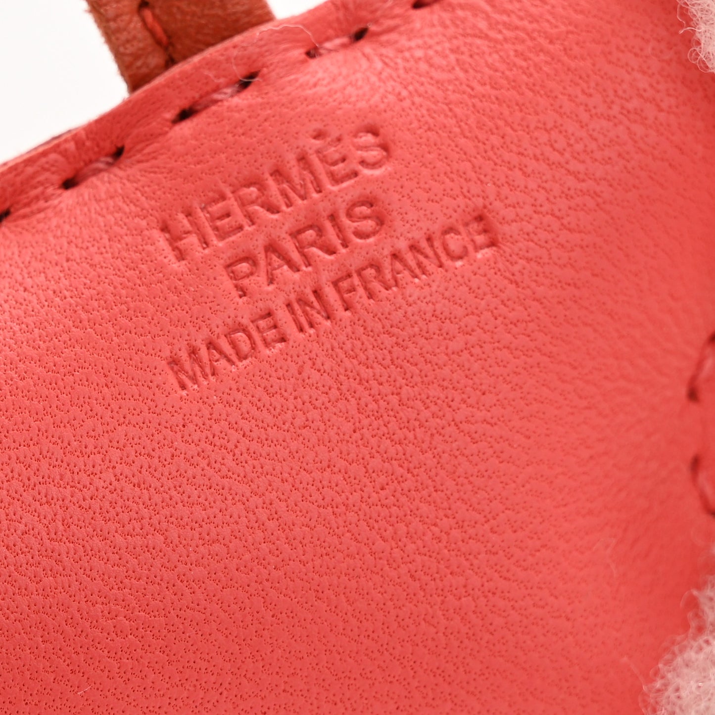 Milo Lambskin Shearling Budy Charm Rose Texas Cornaline