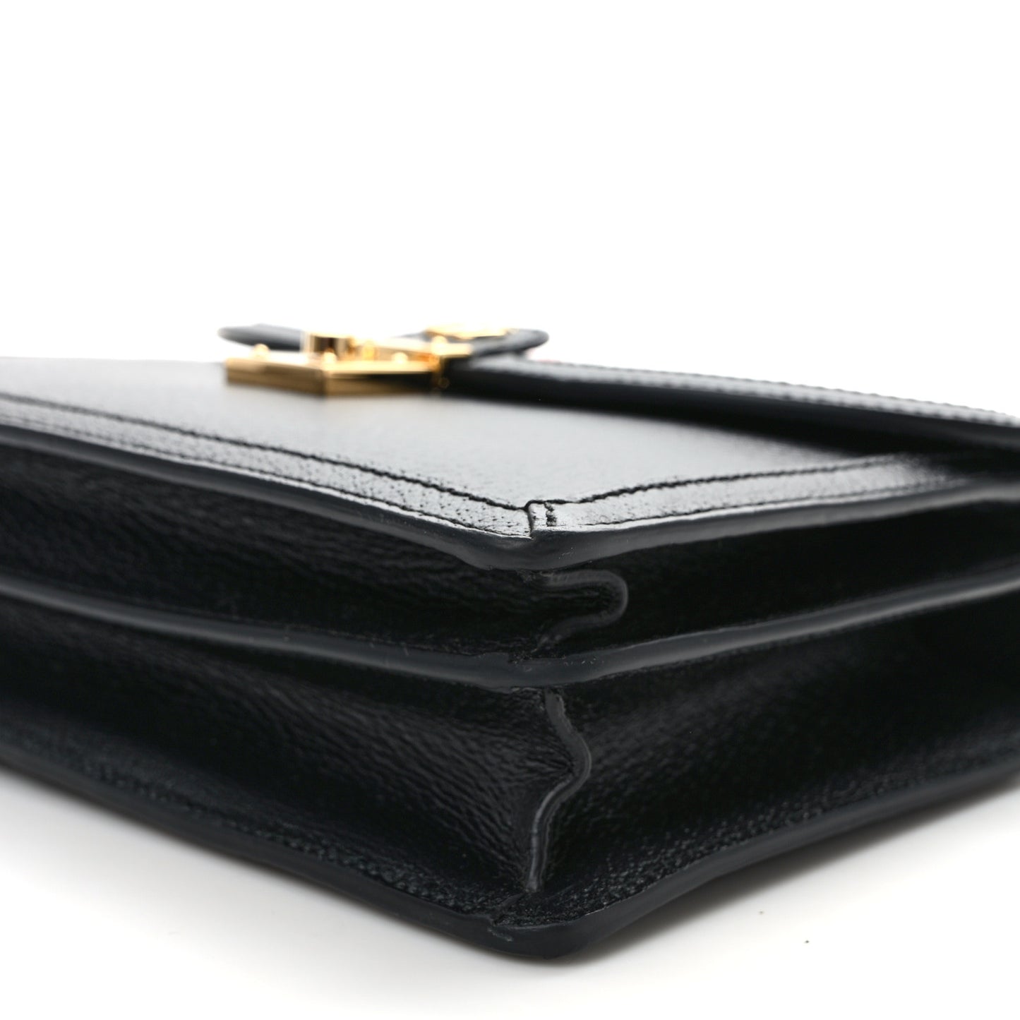 Textured Dollar Calfskin Web Small Ophidia Padlock Top Handle Bag Black