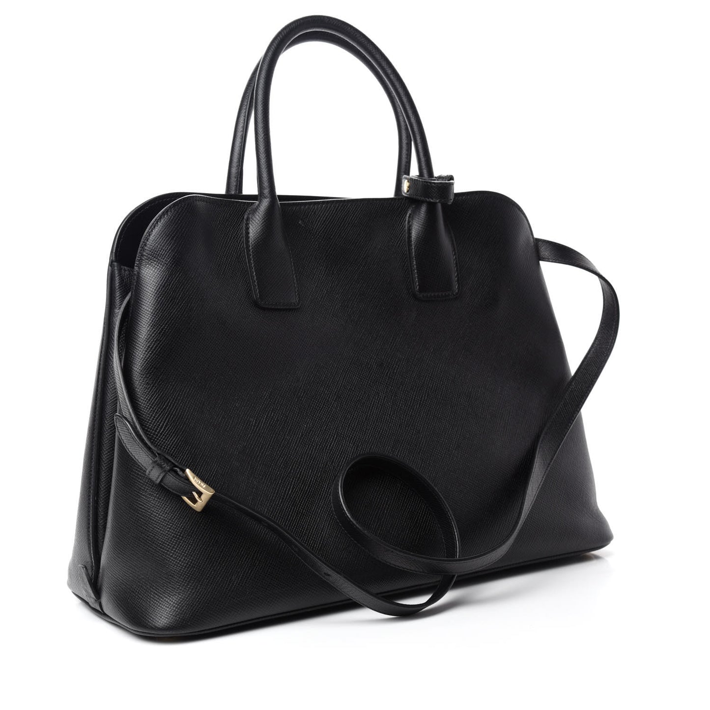 Saffiano Cuir Open Promenade Tote Black
