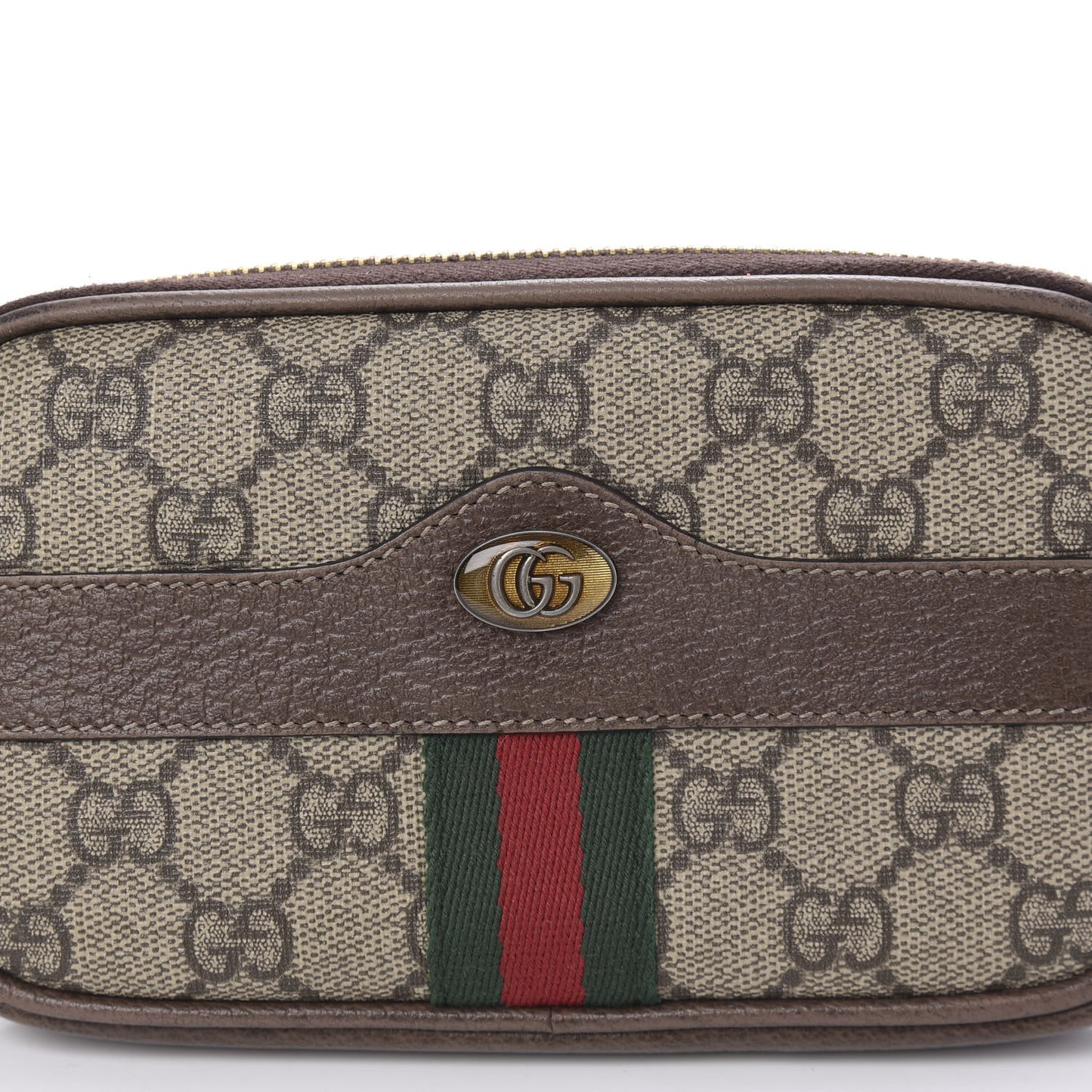 GG Supreme Monogram Ophidia Belted iPhone Case 75 30 Dark Brown