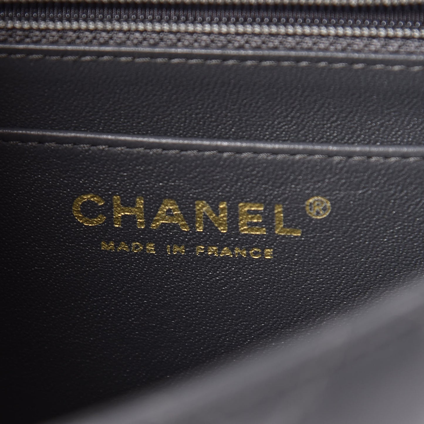 Lambskin Quilted Mini Square Flap Dark Grey