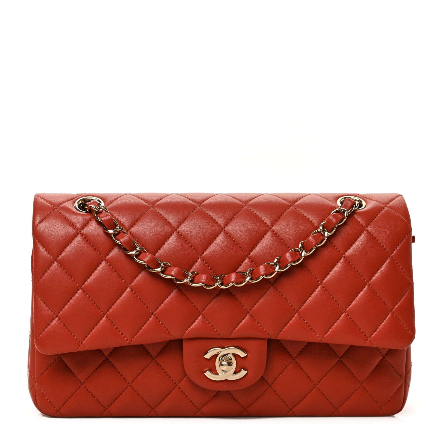 Chanel Lambskin Quilted Medium Double Flap Brown 1 of 9