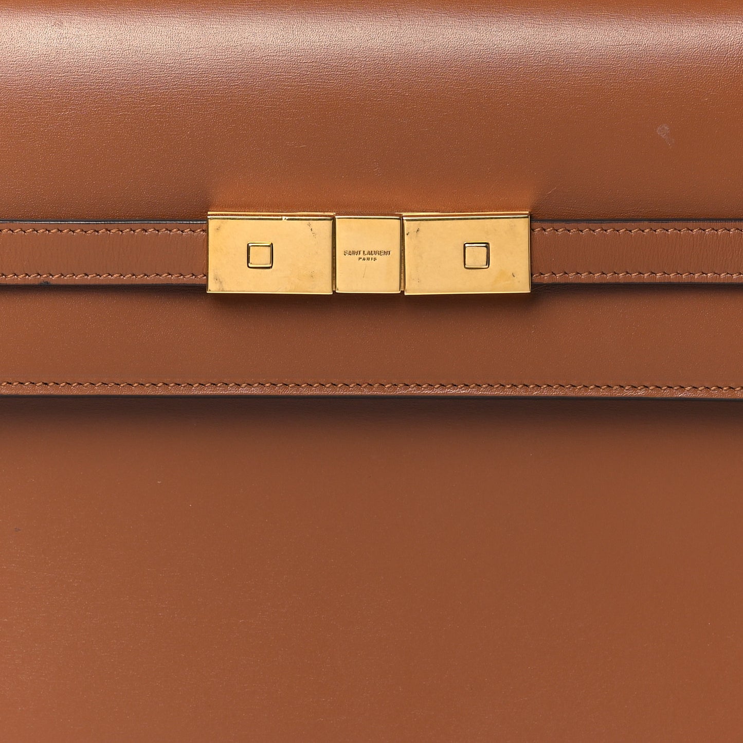 Smooth Calfskin Manhattan Shoulder Bag Cognac