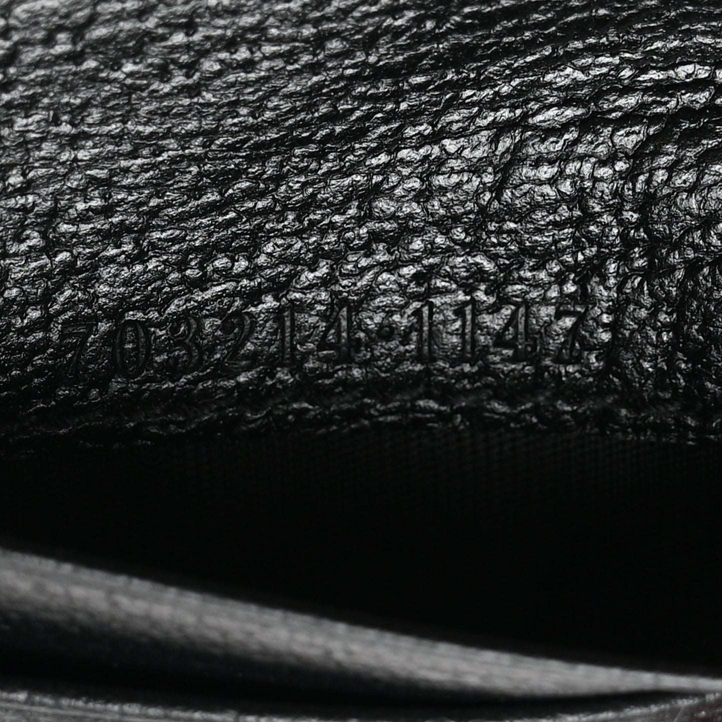 Textured Dollar Calfskin Horsebit Card Holder Black