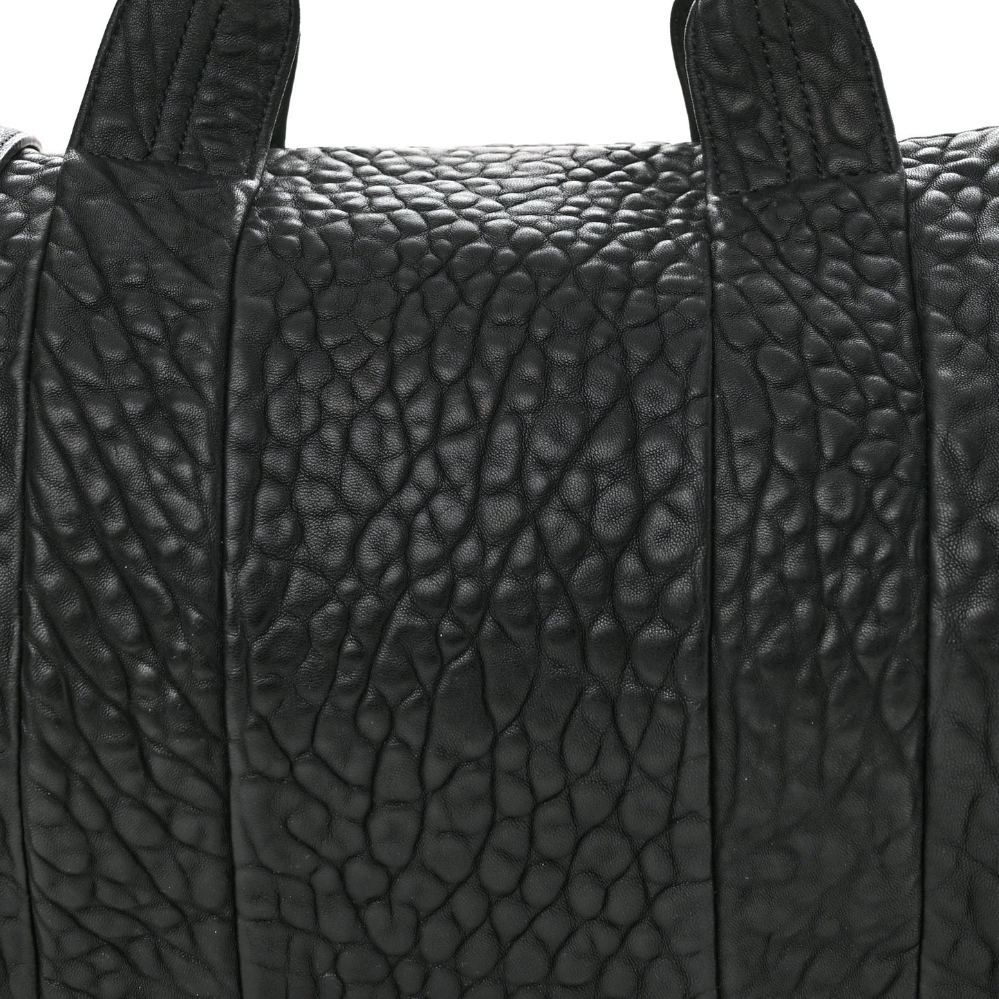 Pebbled Lambskin Rocco Black Rose Gold Hardware