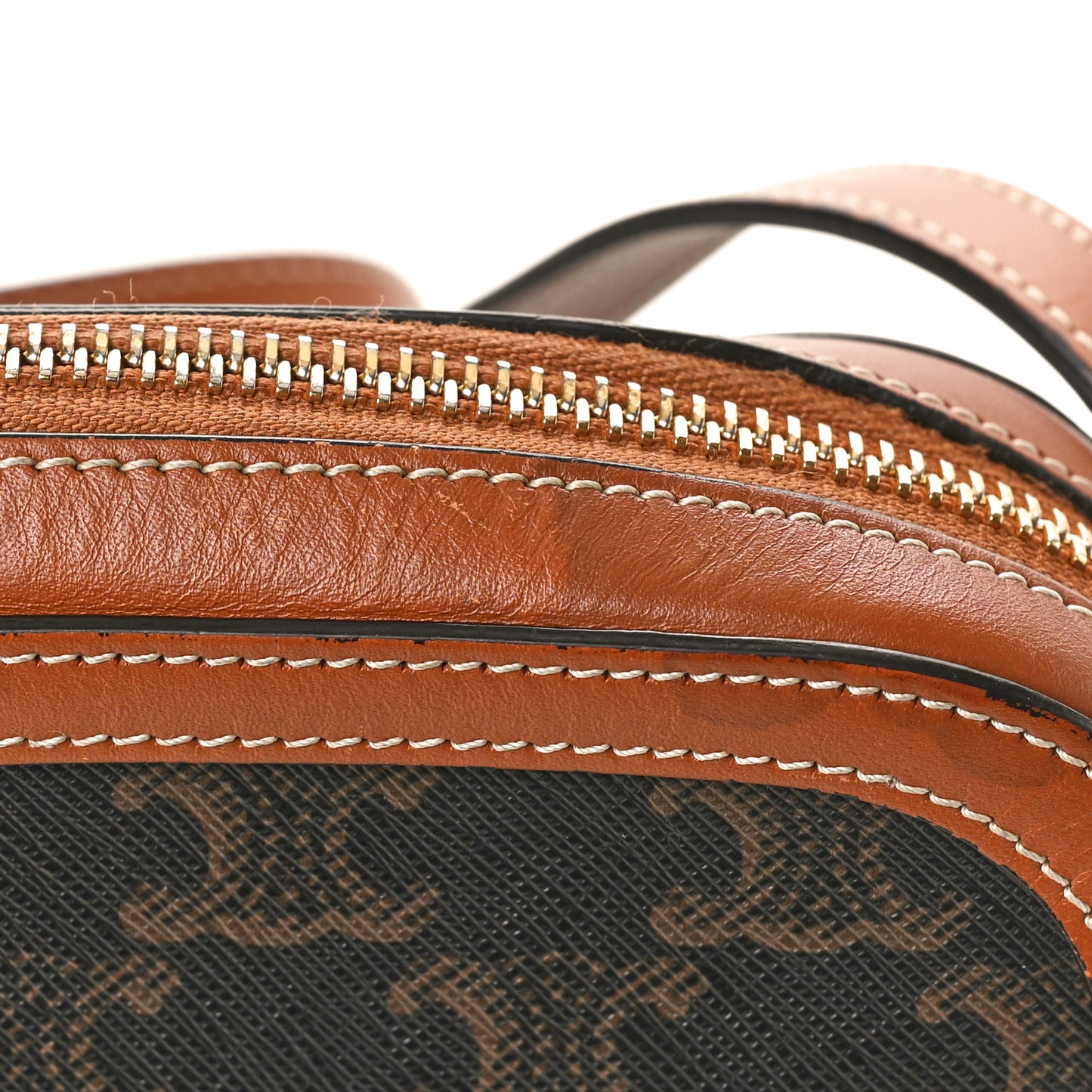 Triomphe Canvas Small Camera Bag Tan