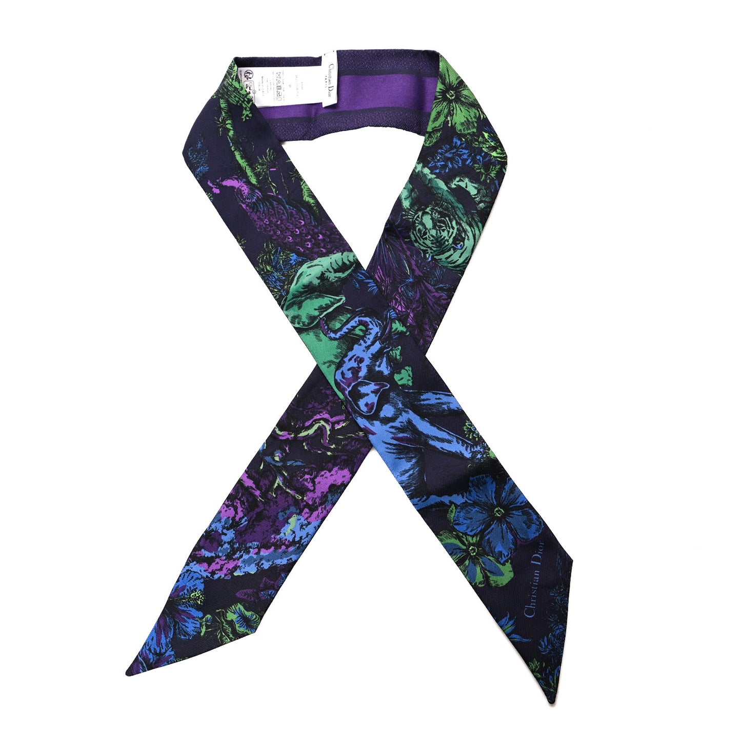 Silk Toile De Jouy Voyage Mitzah Scarf Blue Multicolor