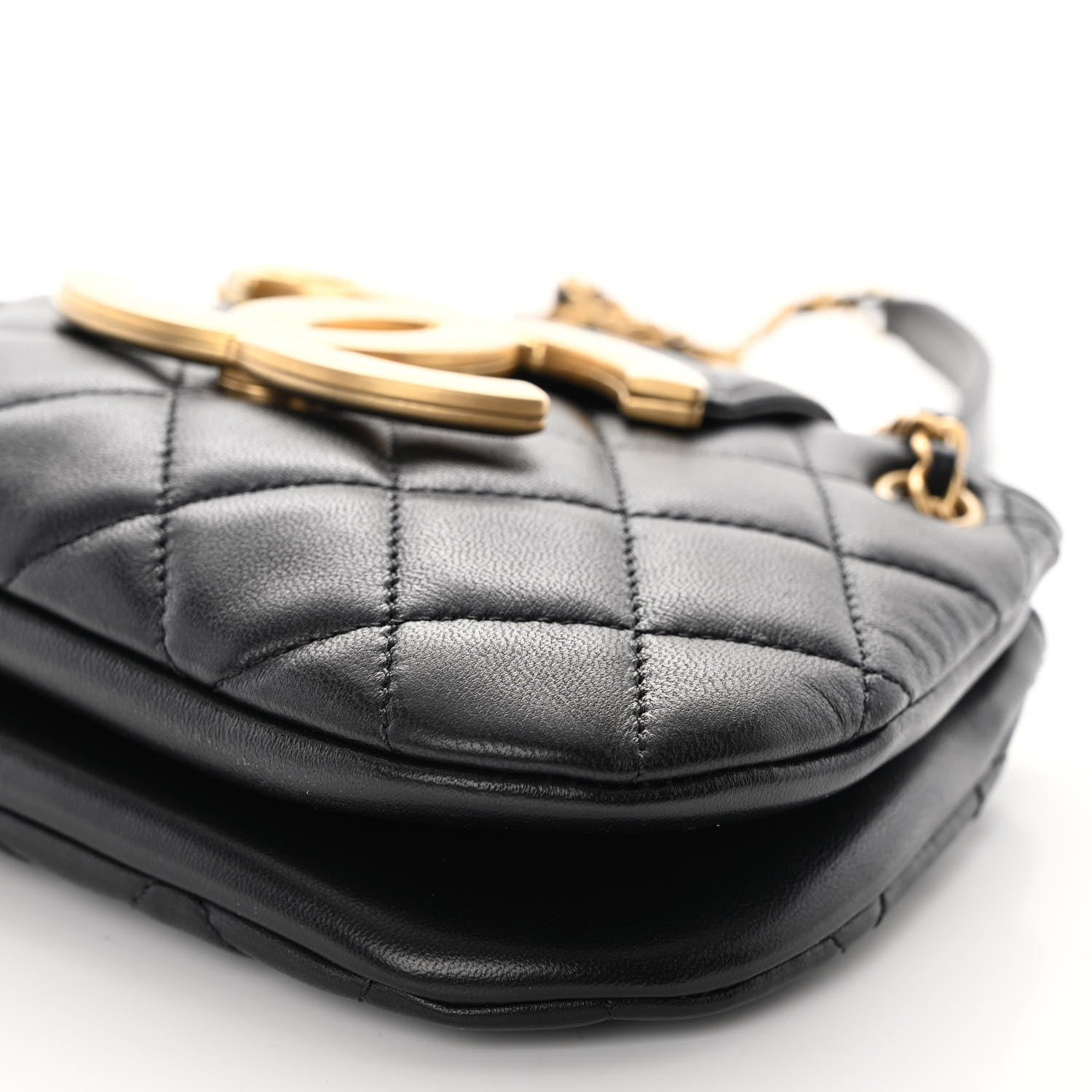 Chanel Lambskin Quilted Small Messenger Bag Black 9 of 9