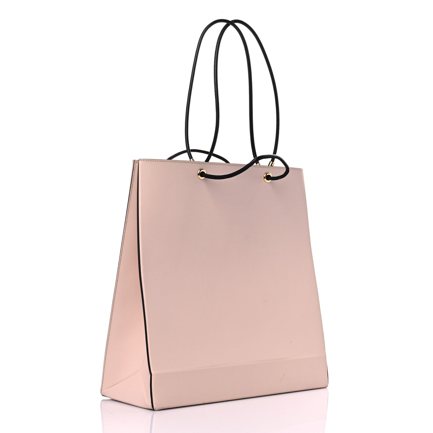 Vitello Fluffy Logo Medium Pack Shopper Tote Rosa Quarzo Black