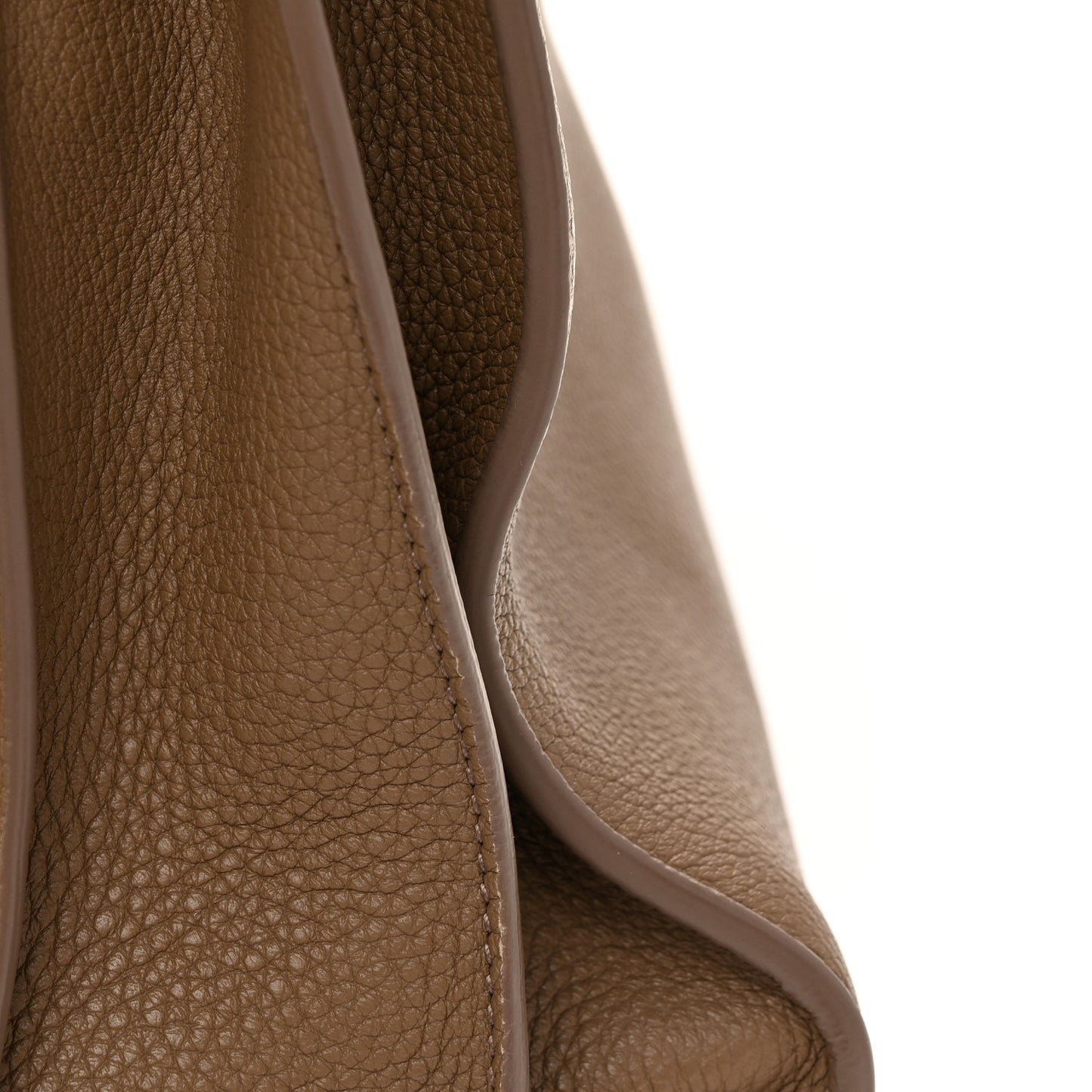 Grained Calfskin Medium Souple Sac De Jour Taupe