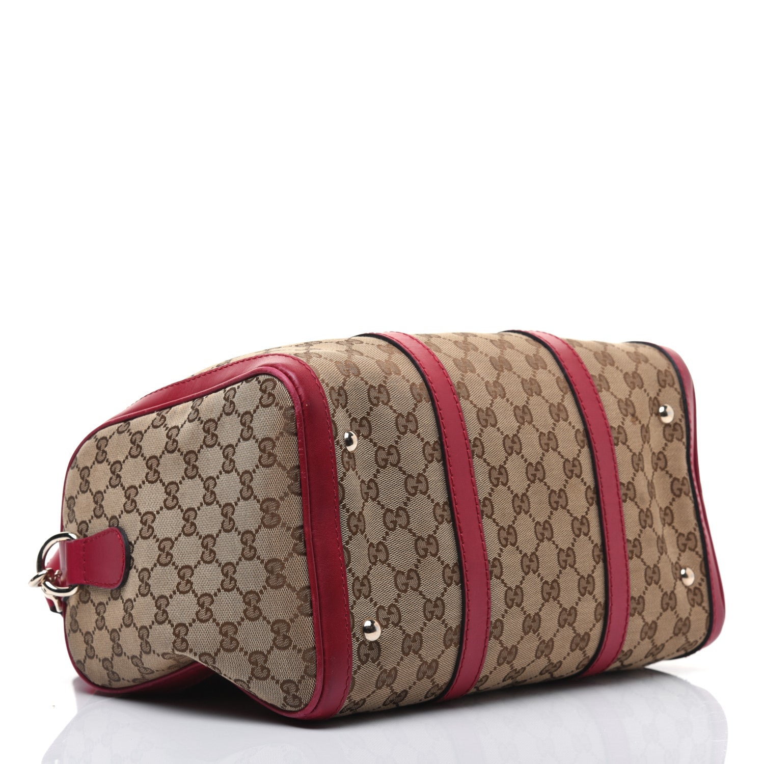 Gucci Monogram Medium Joy Boston Hibiscus Red 4 of 39