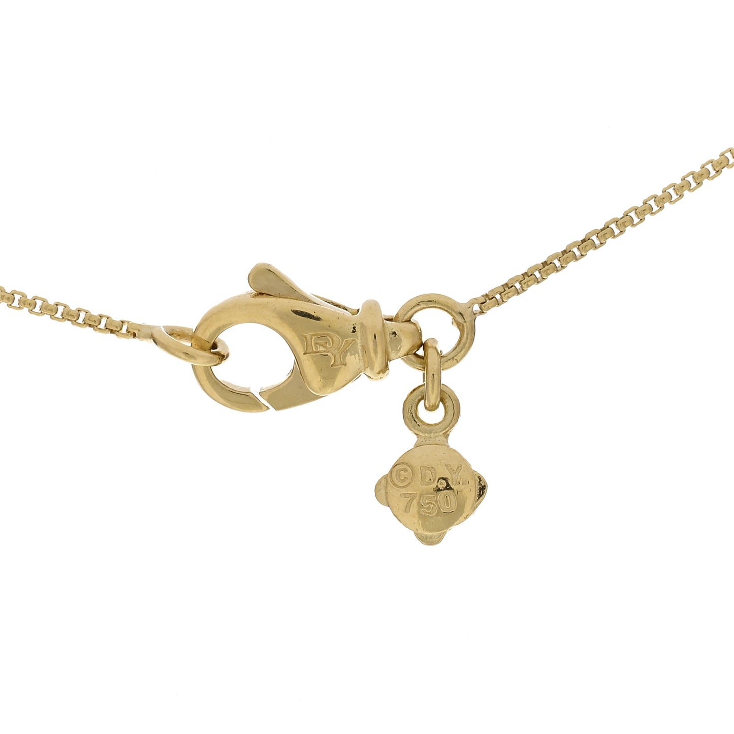 18K Yellow Gold Infinity Pendant Necklace
