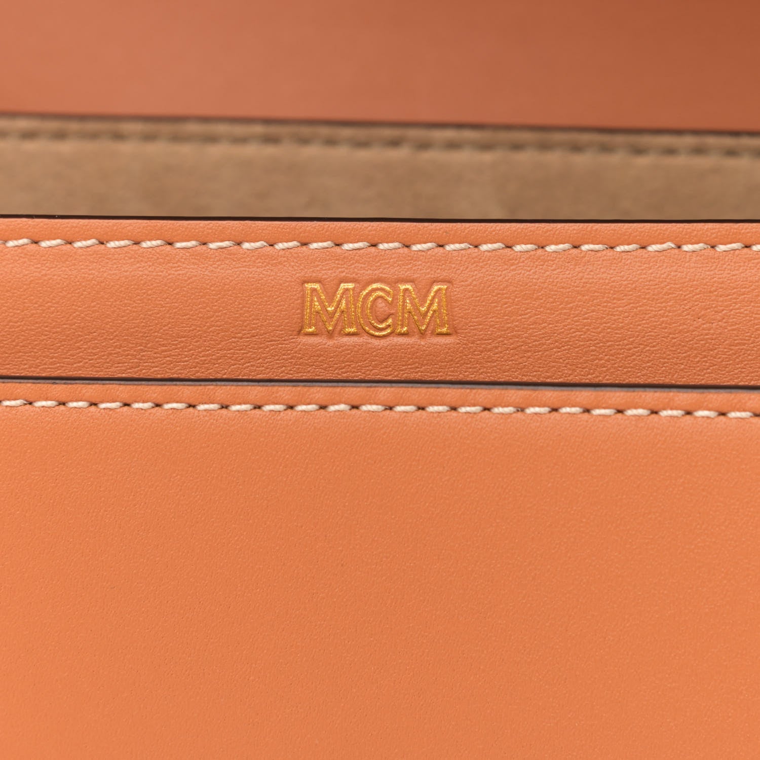 MCM Calfskin Small Mena Crossbody Bag Cognac 7 of 12