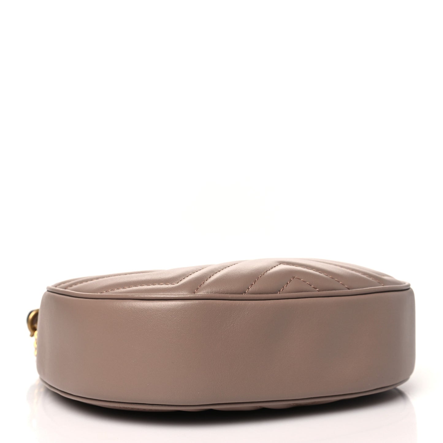Calfskin Matelasse Chevron Mini GG Marmont Half Moon Hobo Porcelain Rose