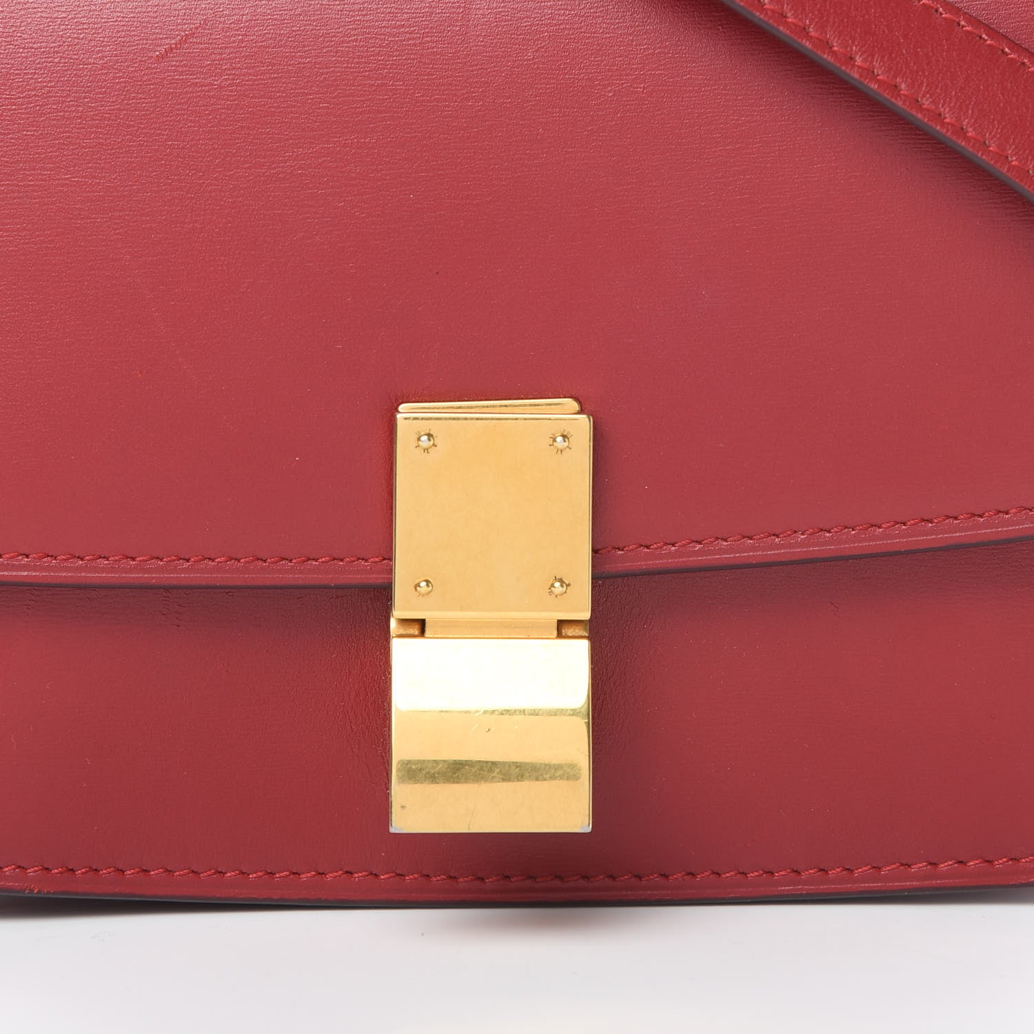 Celine Box Calfskin Small Classic Box Flap Bag Red 8 of 15