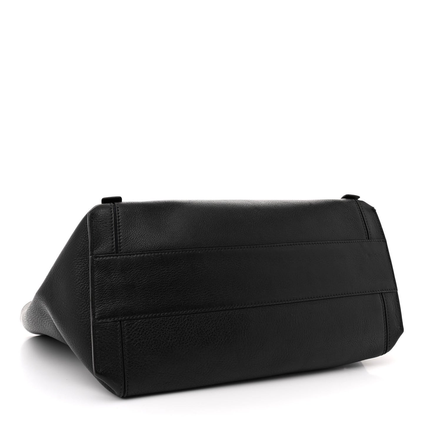 Smooth Calfskin Medium Milo Shopping Tote Black