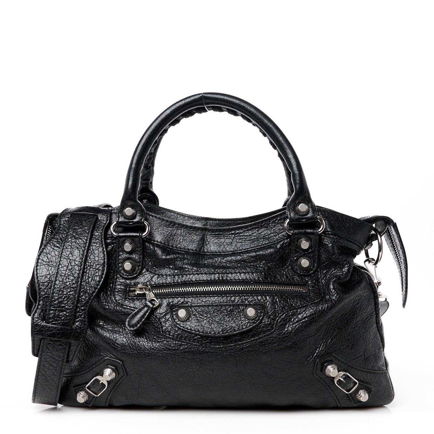 Agneau Giant 12 Silver Hardware Town Black