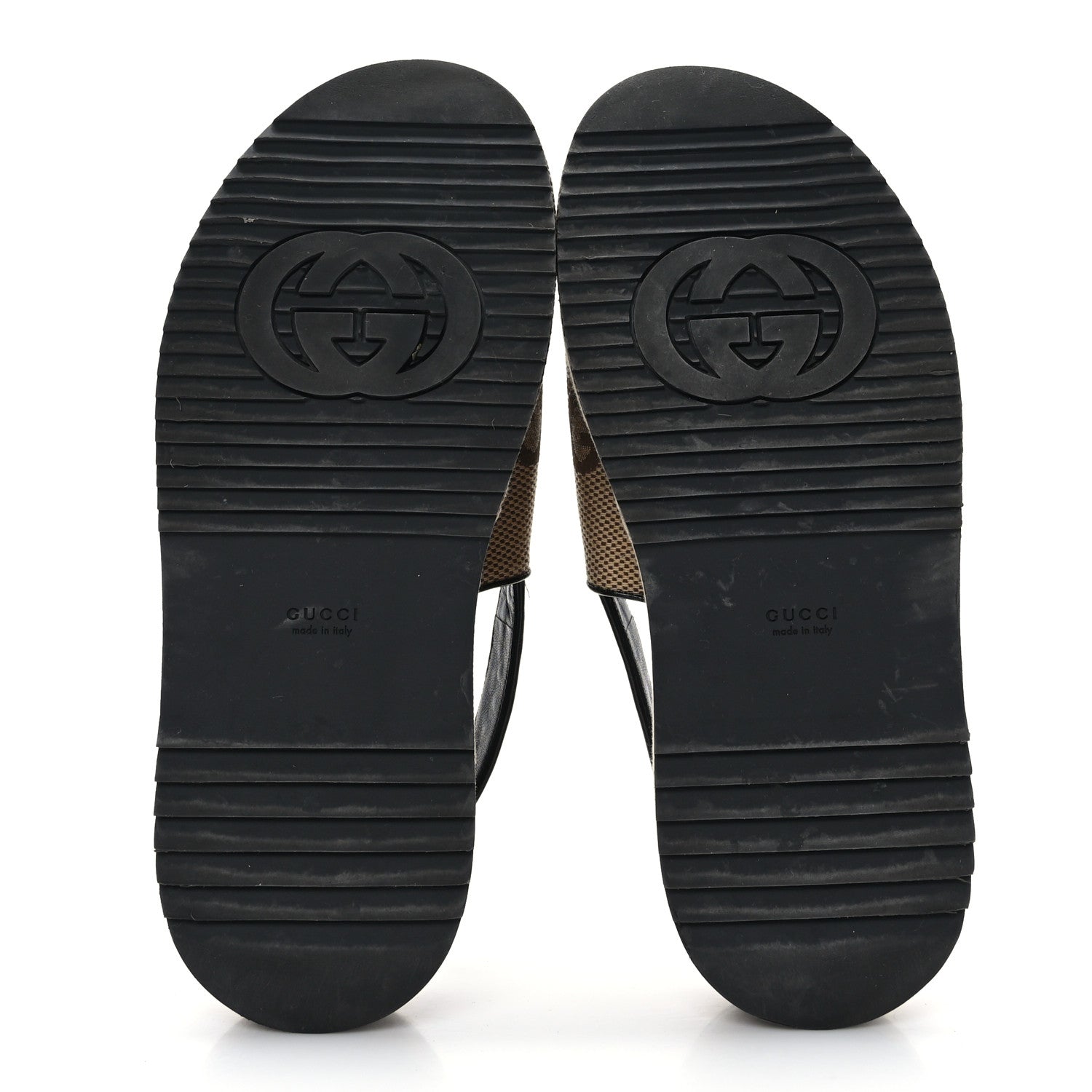 Gucci Monogram Maxi GG Granada Kid Angelina Platform 35mm Slingback Sandals 38 Camel Ebony Black 5 of 9