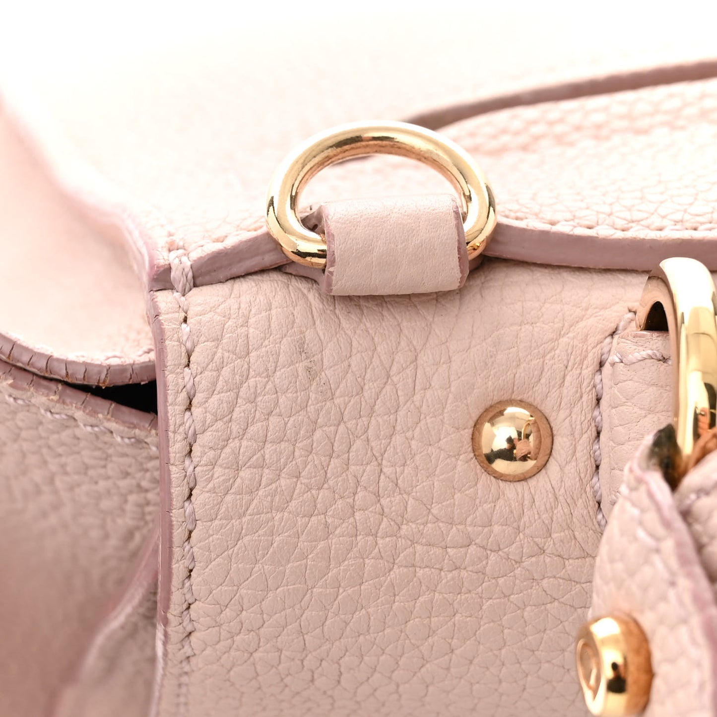 Grained Calfskin Small Sofia Satchel Macaron