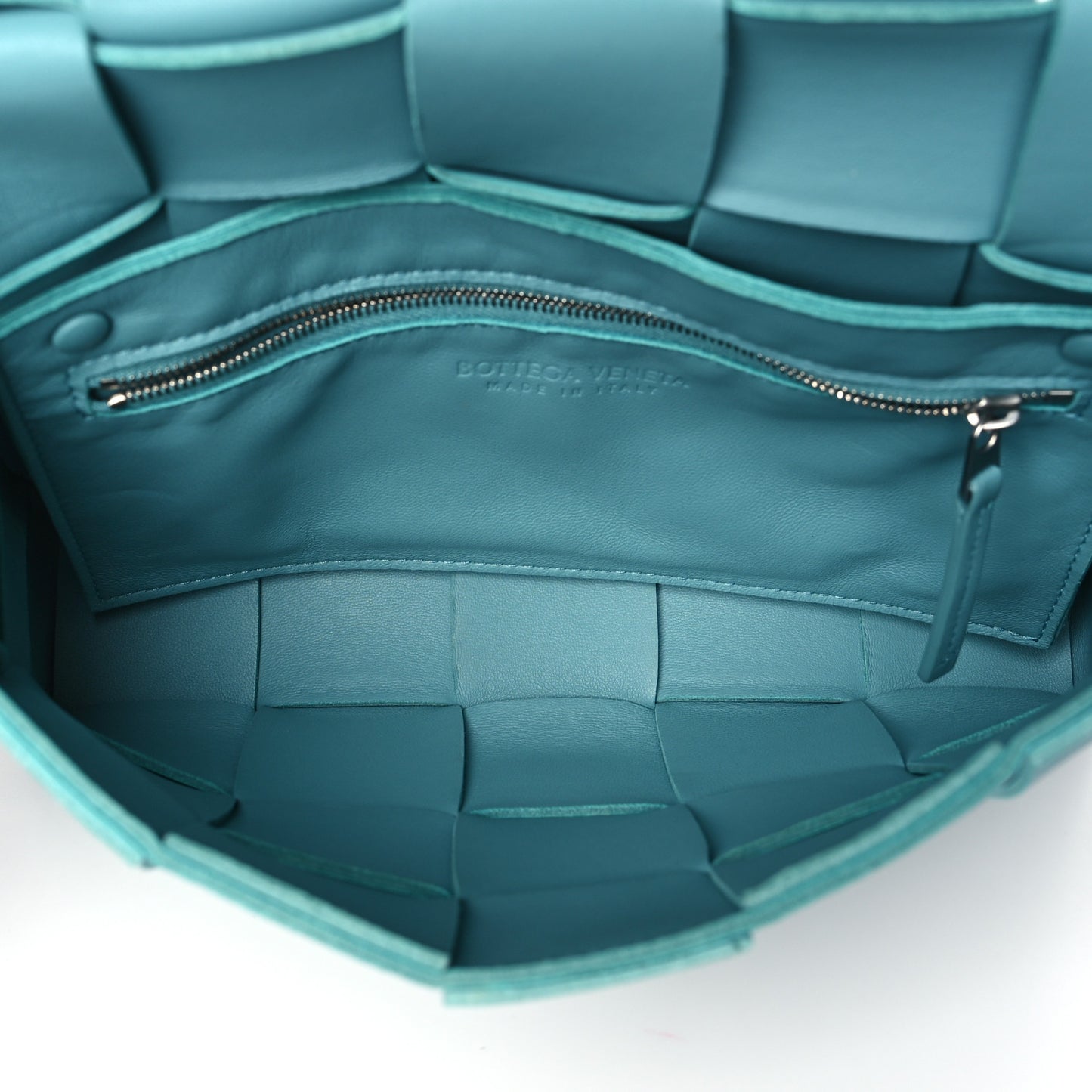 Lambskin Maxi Intrecciato Small Cassette Crossbody Bag Mermaid