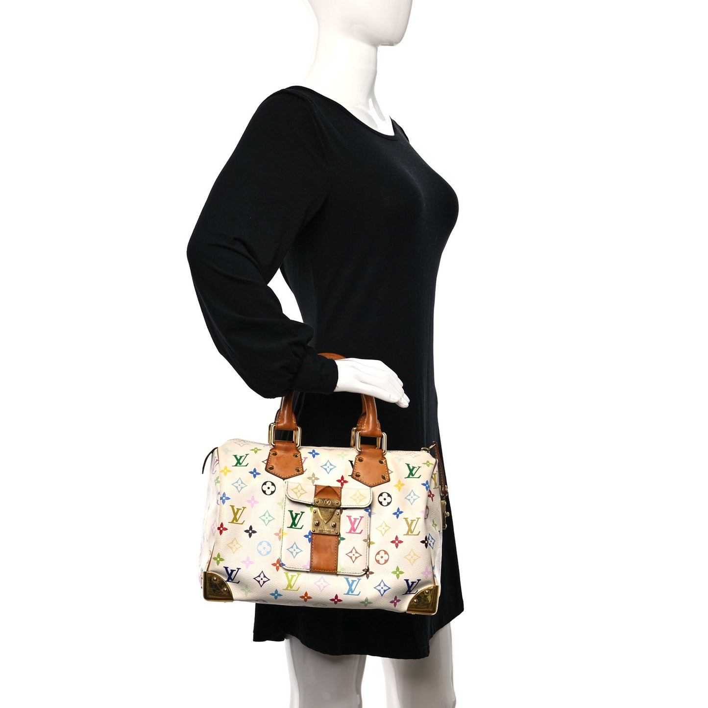 Monogram Multicolor Speedy 30 White