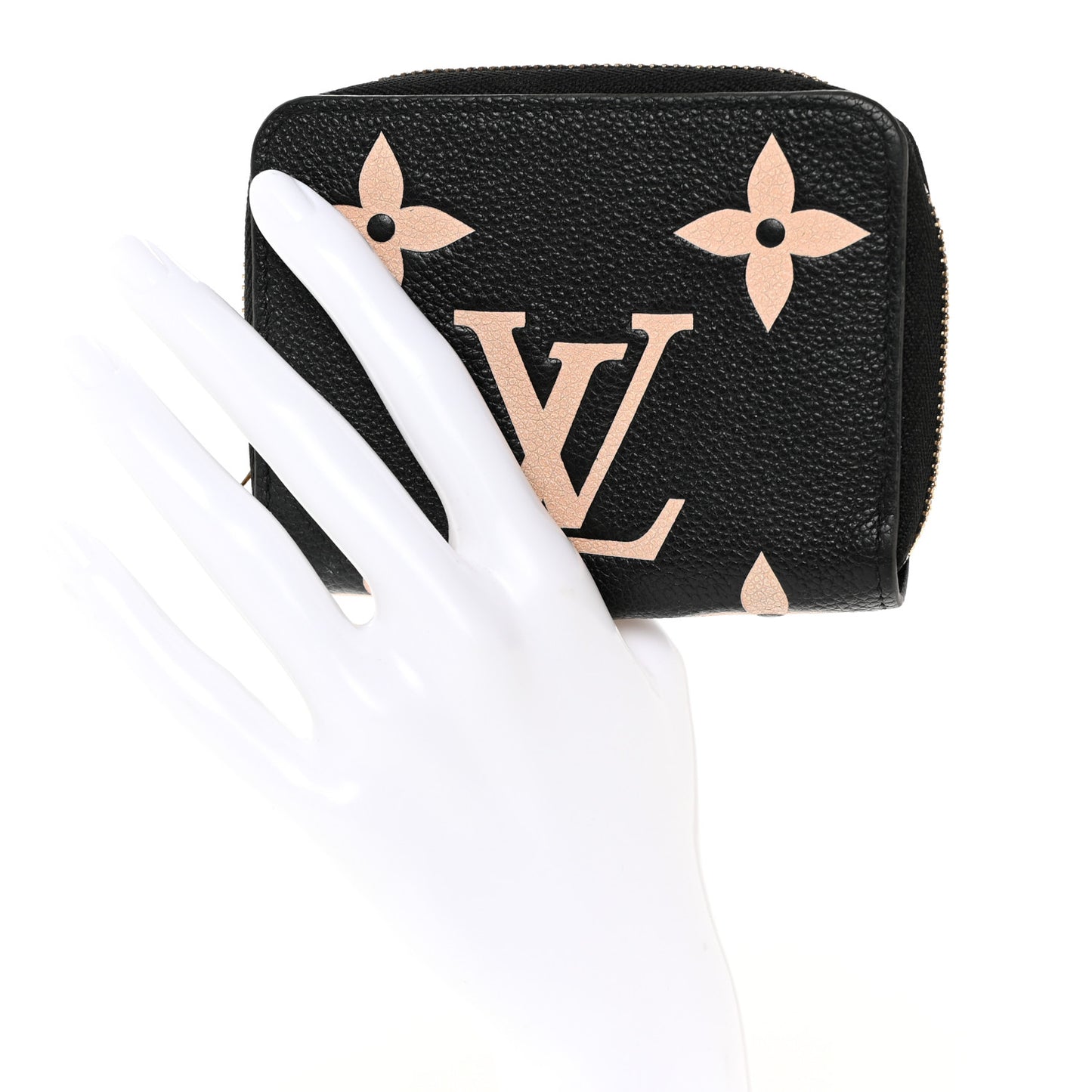 Empreinte Monogram Giant Zippy Coin Purse Black Beige