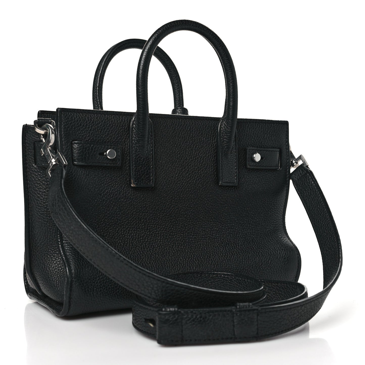 Grained Calfskin Nano Sac De Jour Souple Black