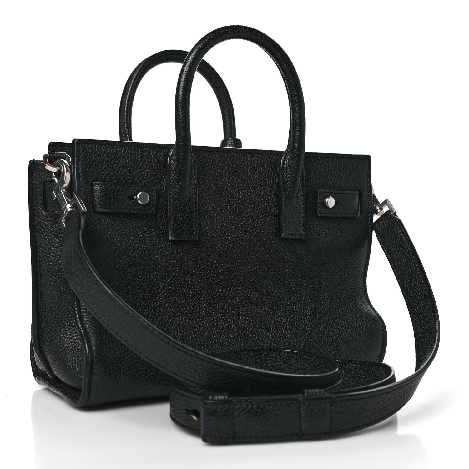 Saint Laurent Grained Calfskin Nano Sac De Jour Souple Black 3 of 12