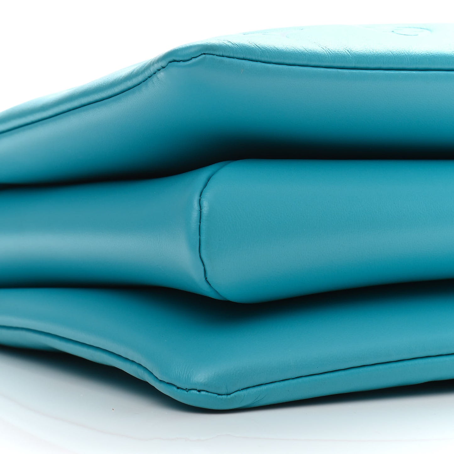 Lambskin Embossed Monogram Coussin PM Turquoise